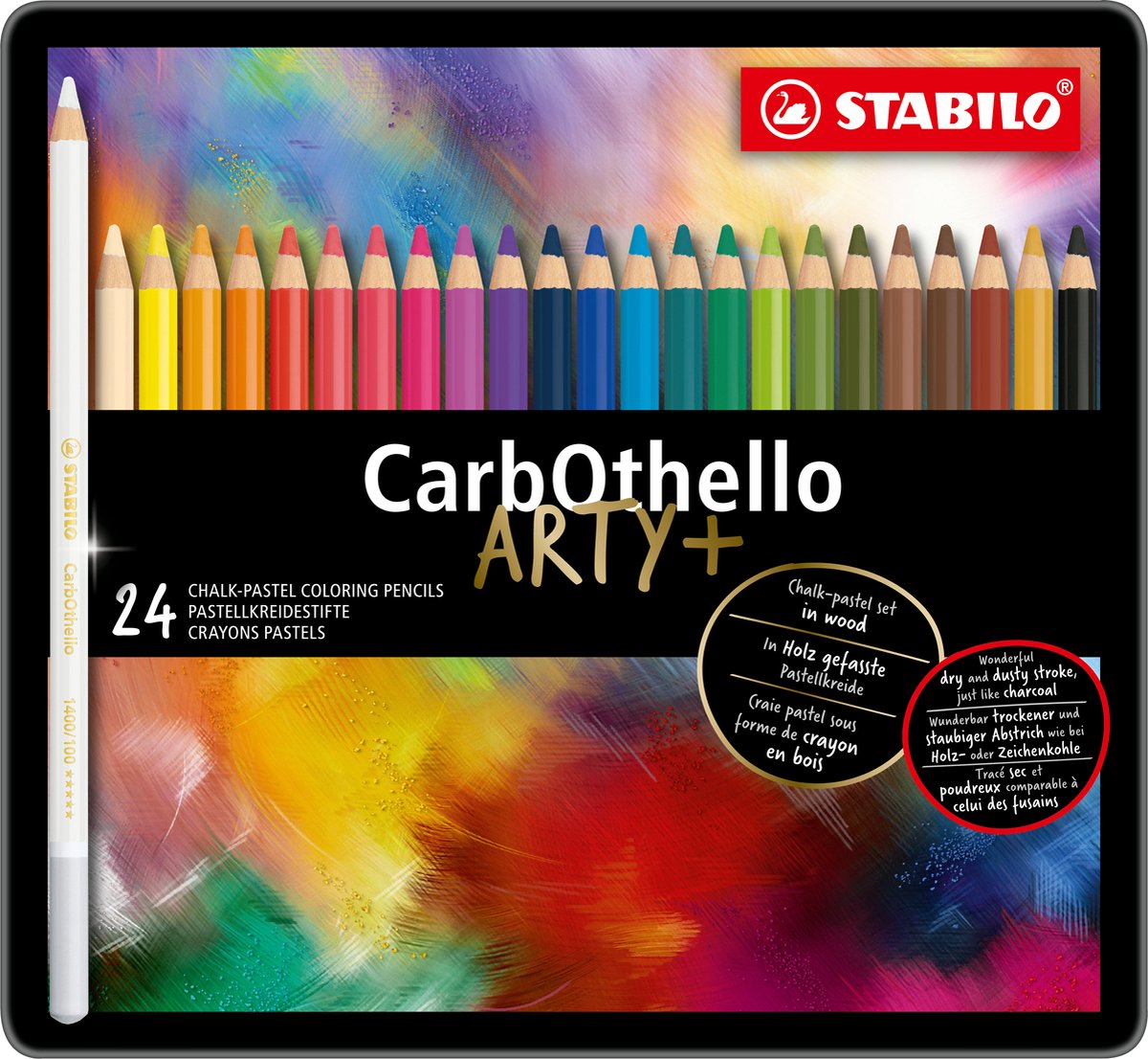 Stabilo Carbothello – Limetten-Pastell-Buntstifte – Metalletui mit 24 Farben