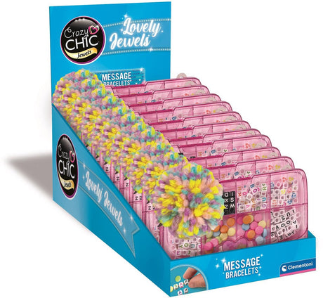 Clementoni Crazy Chic Perlenset zur Schmuckherstellung in rosa Aufbewahrungsbox