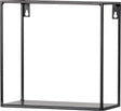 Woood meert wandplank - metaal - zwart - set van 2