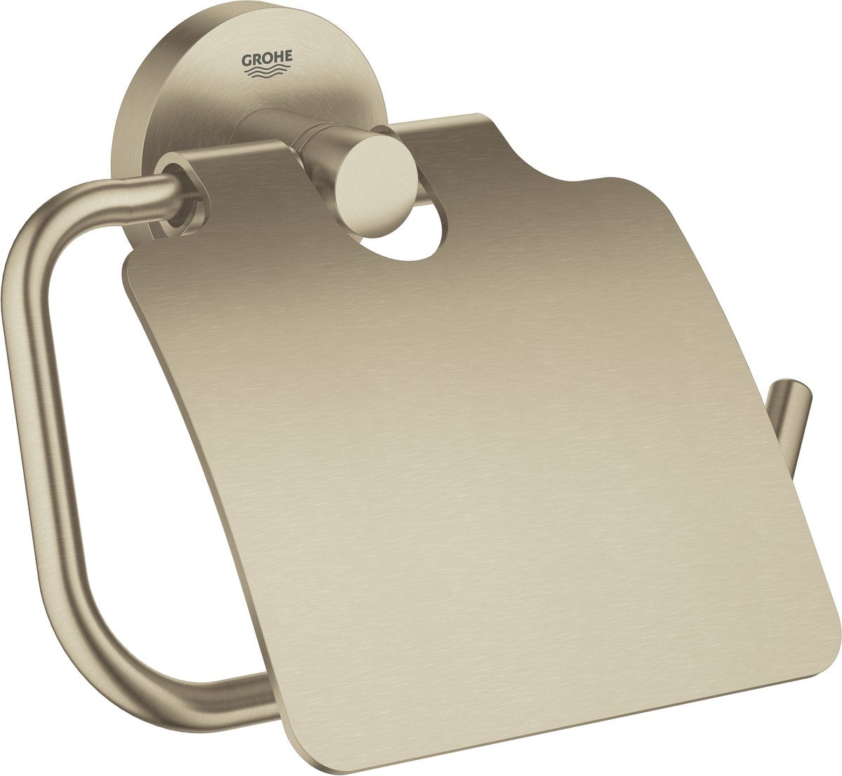 Grohe Essentials Toilettenpapierhalter – mit Deckel – gebürstetes Nickel – 40367en1