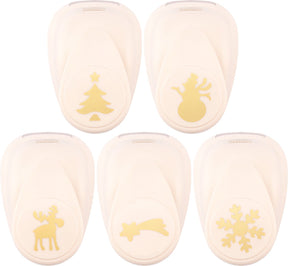 Vaessen creative pons set - figuurpons - kerst - 5 st. - 1 tot 2,5 cm