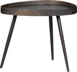 Woood crude bijzettafels - zink - antique bronze - 39x71x52