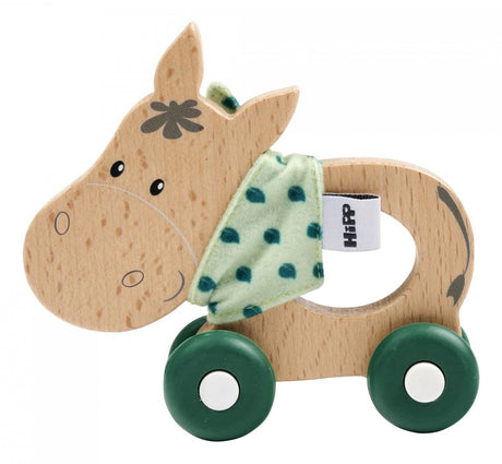 Eichhorn Baby Hipp Holzschiebefigur Esel