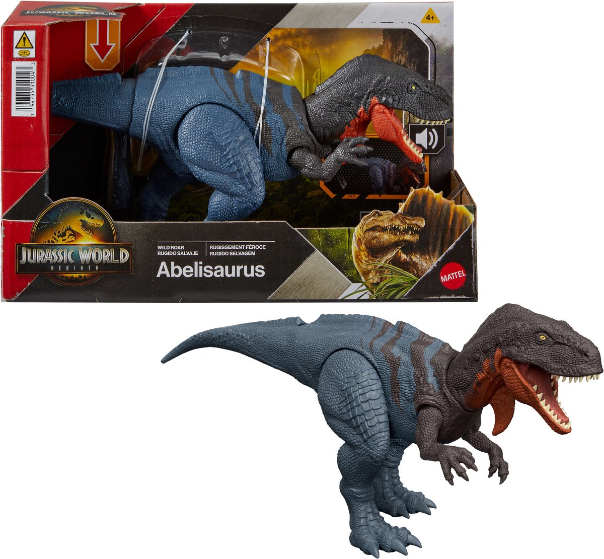 Mattel Jurassic World Rebirth – Wild brüllender Abelisaurus