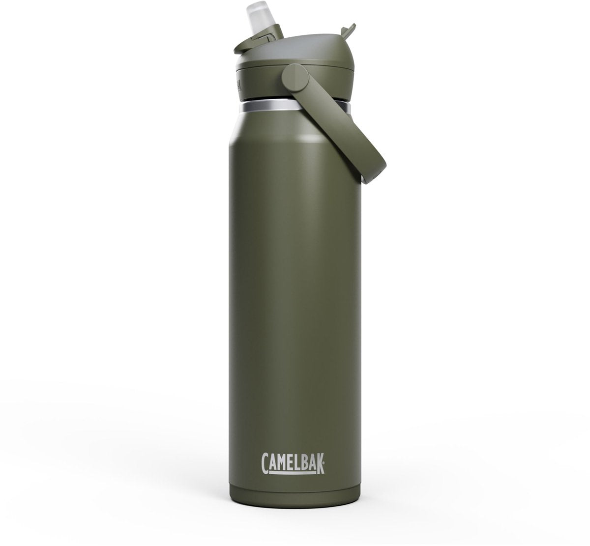 Camelbak Thrive Flip Straw Trinkflasche – 1 l – Edelstahl – mit Strohhalm – Isolierwasserflasche – grün