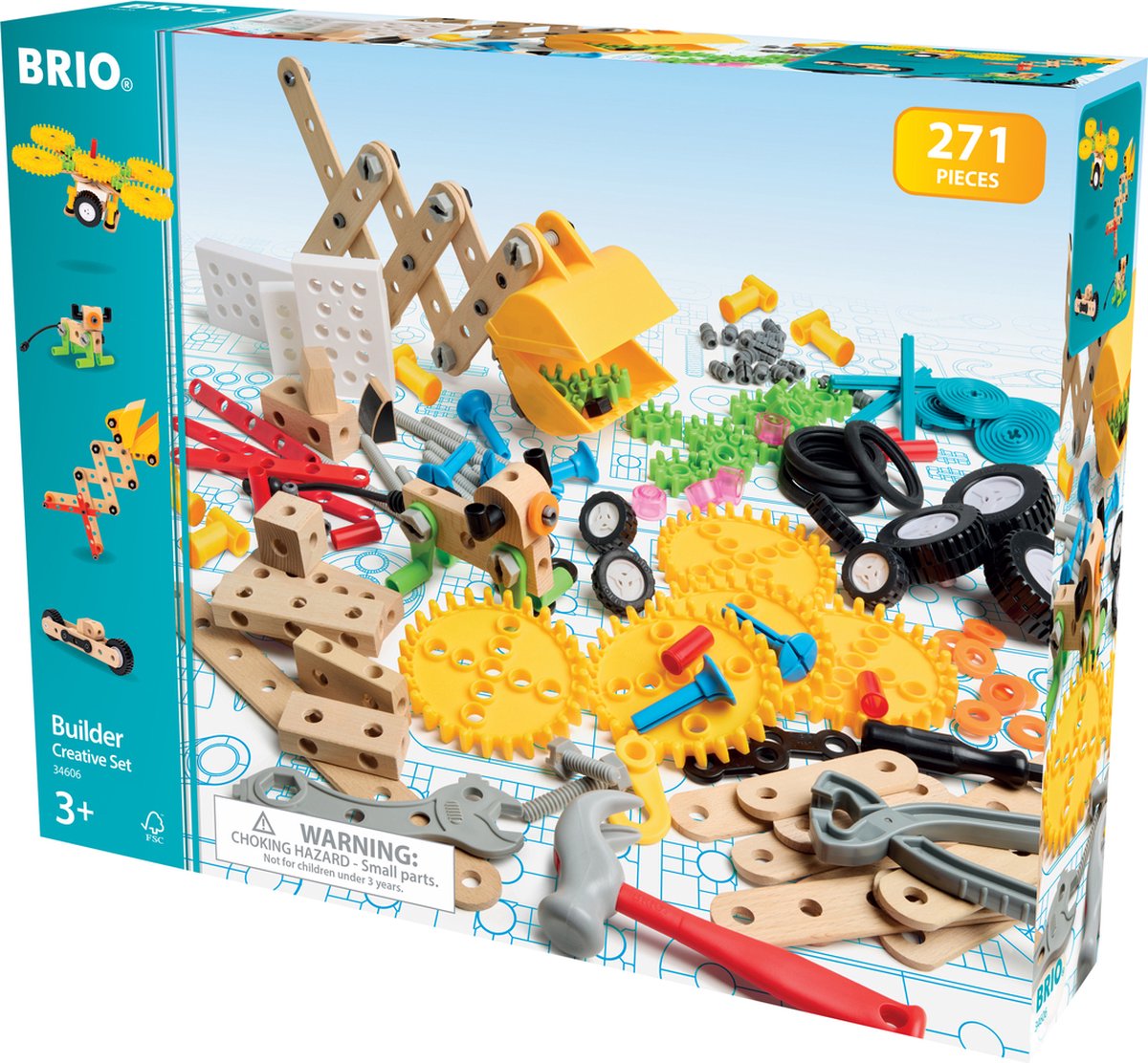 Brio Builder-Kreativset – 271-teiliges Konstruktionsspielzeug für Jungen und Mädchen
