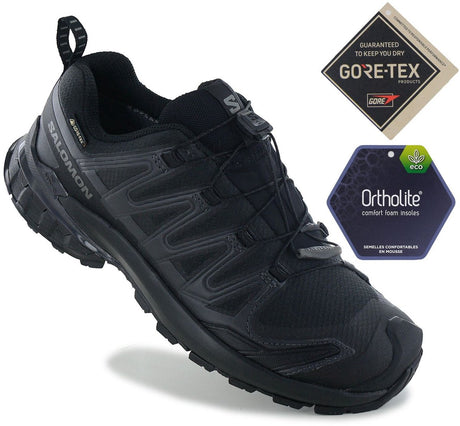 Salomon - xa pro 3d v9 gore-tex w - niedrige Wanderstiefel Damen - Schwarz Schwarz Weiß