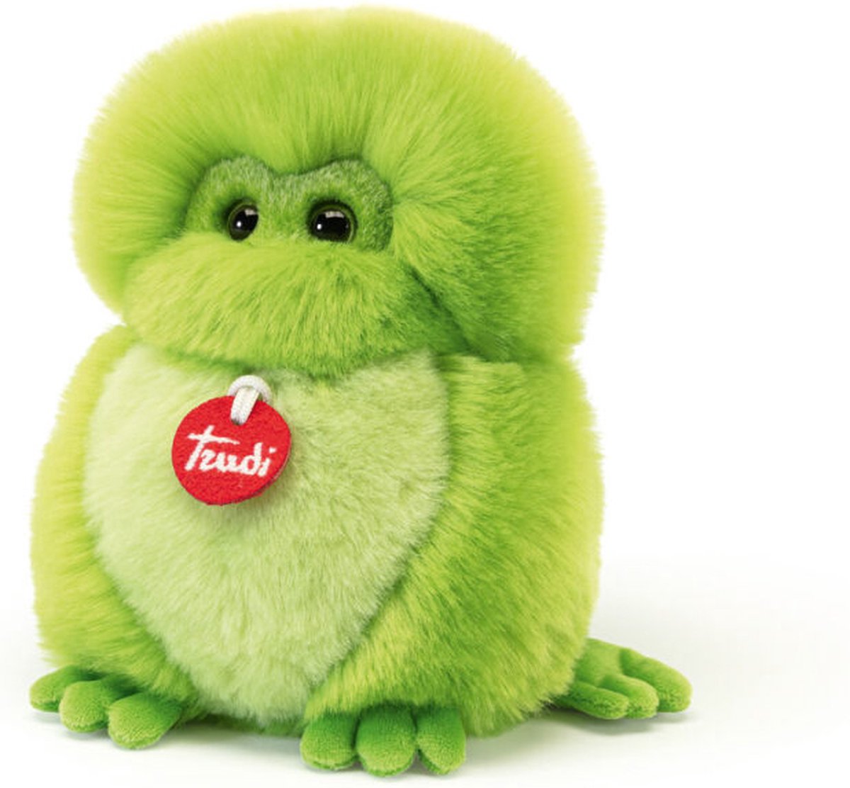 Trudi – Fluffies Kuscheltier Frosch 19 cm – handgefertigt in Italien – hochwertiges Plüsch-Kuscheltier – Stofftier für Jungen und Mädchen – grün – 14 x 19 x 13 cm, Größe S