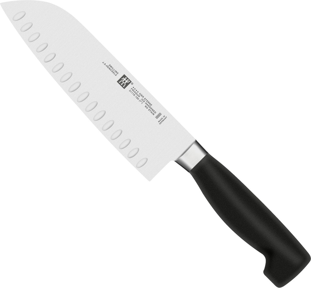 Zwilling - 4 starre Santokumesser mit Noppen 180 mm