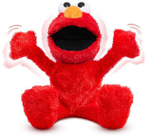 Just play sesamstraat - kietel mij elmo pluche - lachende bewegende elmo - 46 cm