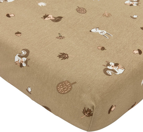 Meyco Baby Waldtiere Spannbettlaken Juniorbett – Sand – 70 x 140 x 150 cm