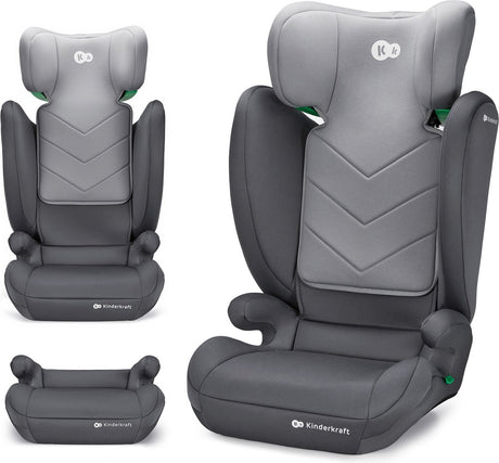 Kinderkraft i-spark 2-in-1-Autositz – 100–150 cm – R129 i-Size – H-Guard Sps – Grau