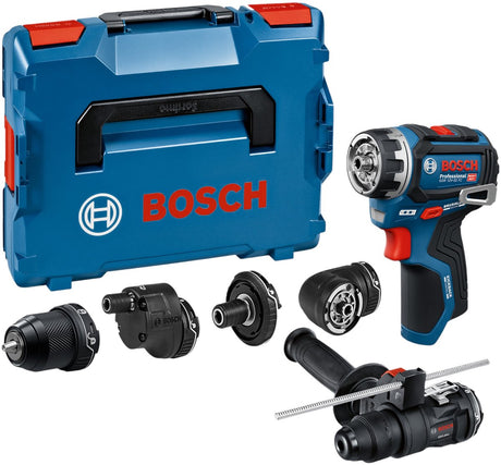 Bosch blauer Bosch Professional GSR 12V-32 FC Flexiclick-Schraubendreher + 5 Aufsätze 12V-Grundkörper in L-Boxx – 06019N7102