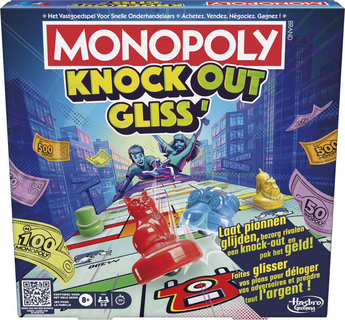 Monopoly Knockout-Brettspiel – belgische Ausgabe – Brettspiel