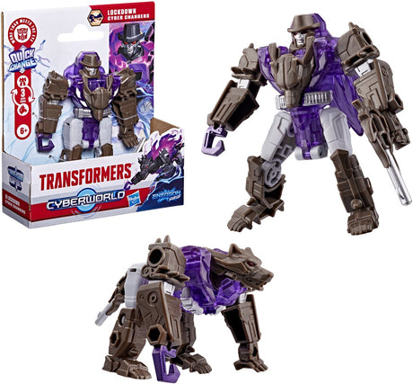 Transformers -speelgoed cyberworld lockdown energon surge cyber changers-actiefiguur, 6+
