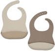 Jollein slabbetjes siliconen - 2 stuks - natural shades