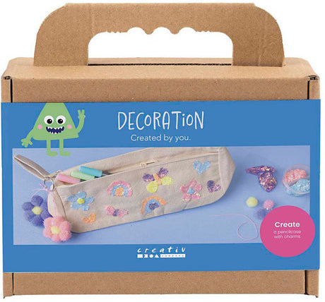 Creativ Company Mini-Hobby-Set Dekoration, Federmäppchen, Pastellfarben, 1 Box