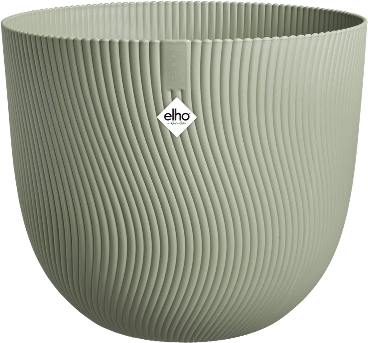 Elho sereh rond 25 - bloempot voor binnen buiten - 100% gerecycled plastic - ø 24.5 x h 21 cm - scandinavisch groen
