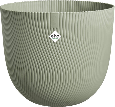 Elho Sereh rund 40 – Blumentopf für drinnen und draußen – 100 % recycelter Kunststoff – ø 39,0 x H 33,3 cm – skandinavisches Grün