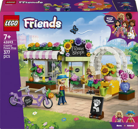 Lego Friends kreativer Blumenladen-Bausatz für Kinder mit Blumen und Spielzeugladen 42693