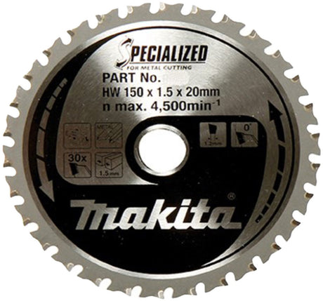 Zubehör für Makita-Kreissägeblätter für Metall | spezialisiert | ø 150 mm Achsloch 20 mm 32 Zähne – B-47036