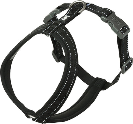 Hurtta Geschirr Casual Y-Eco Schwarz – Hundegeschirr – 50–60 cm
