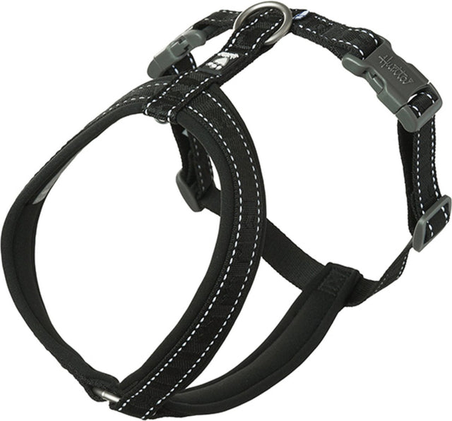 Hurtta Geschirr Casual Y-Eco Schwarz – Hundegeschirr – 50–60 cm