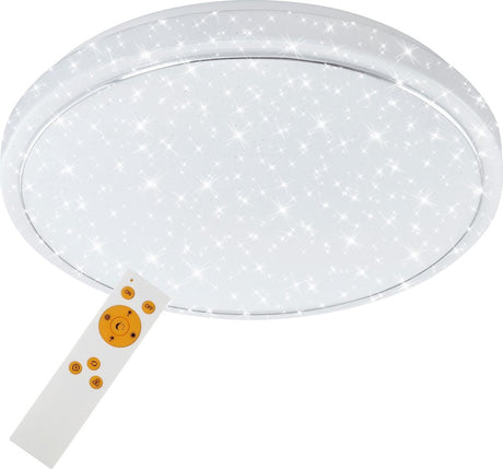 Briloner Stern - Deckenlampe dimmbar - Deckenlampe - Farbton einstellbar: warmweiß-kalt - Deckenlampe inkl. Nachtbeleuchtung - Timerfunktion - Fernbedienung - Metall - integriert - LED - 18 W - T: 38,5 cm