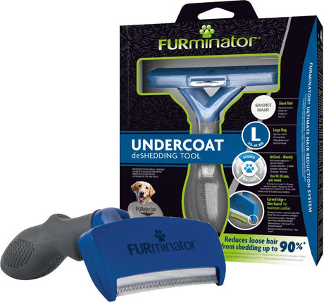 Furminator-Serie – Werkzeug zur Unterhaarentfernung – großhaarig – schwarz – blau