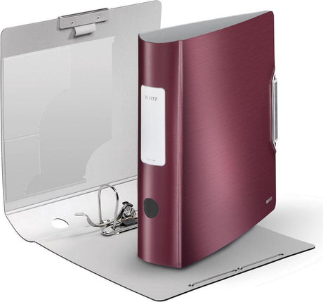 Leitz 180° Active Style Kunststoffordner – Kapazität von 500 A4-Blättern – Rückenbreite 82 mm – Rot