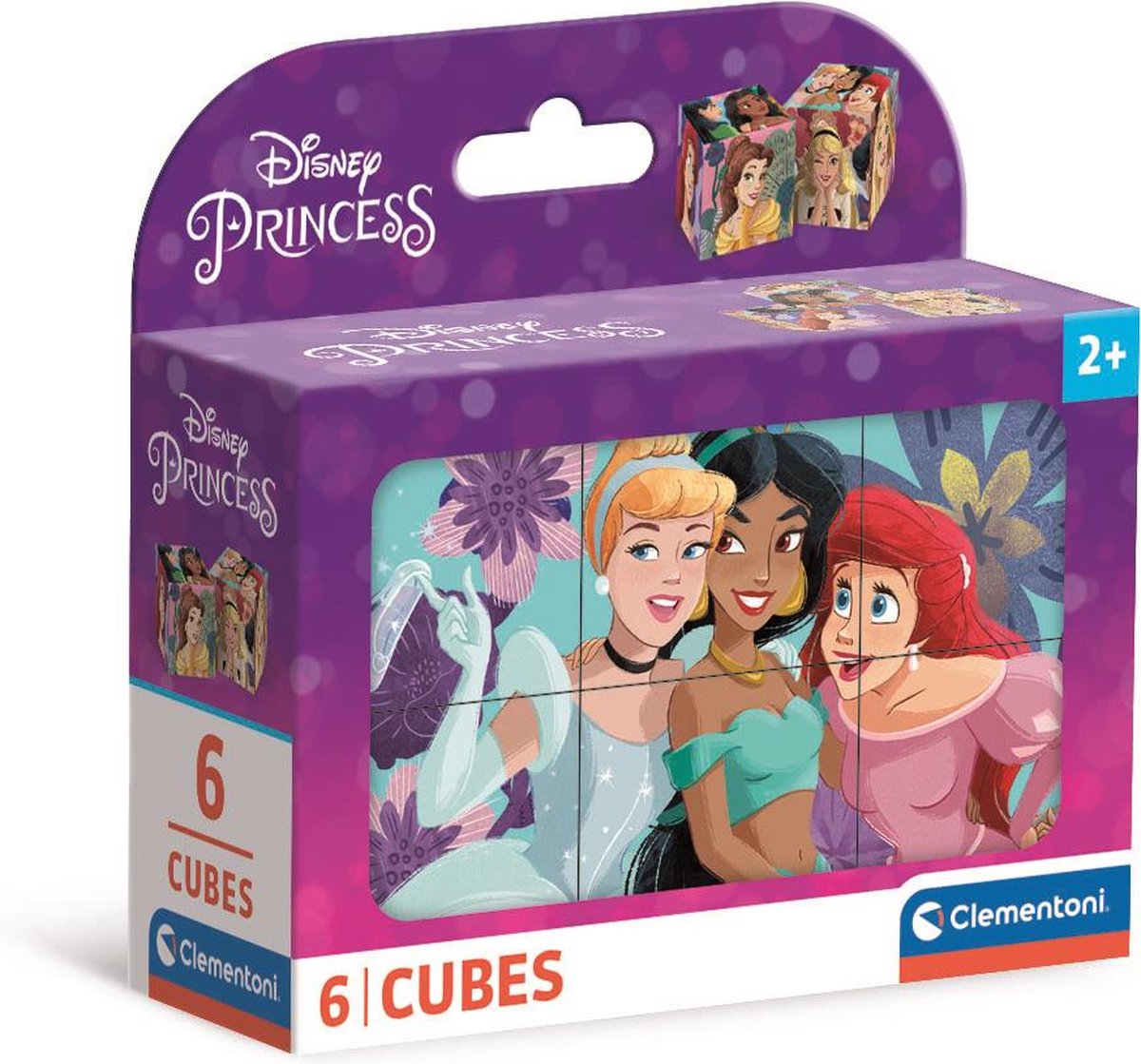 Clementoni - 6 Blöcke Puzzle - Disney-Prinzessinnen - 6 Bilder - ab 3 Jahren