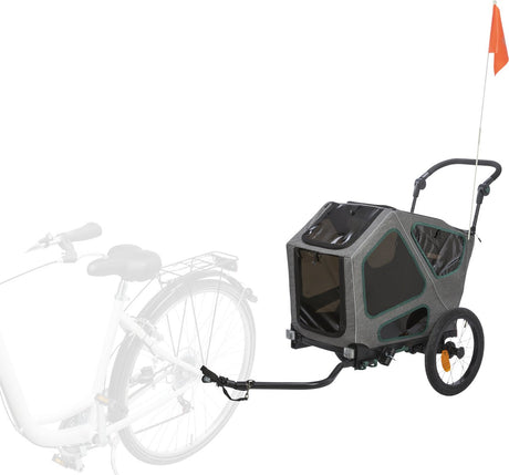 Trixie Fahrradanhänger grauer Salbei
