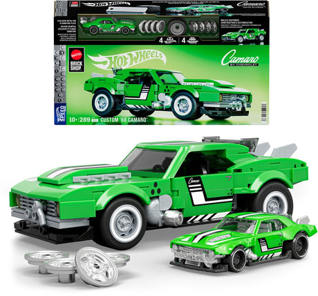 Mattel Brick Shop Hot Wheels Speed Series – maßgeschneiderter 68er Camaro – Konstruktionsspielzeug – 289 Teile