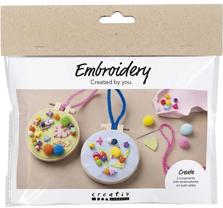 Creativ Company Mini-Hobby-Set Stickerei, Fantasie, 1 Box