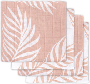 Jollein hydrofiel multidoek nature 70x70cm - pale pink - 4 stuks