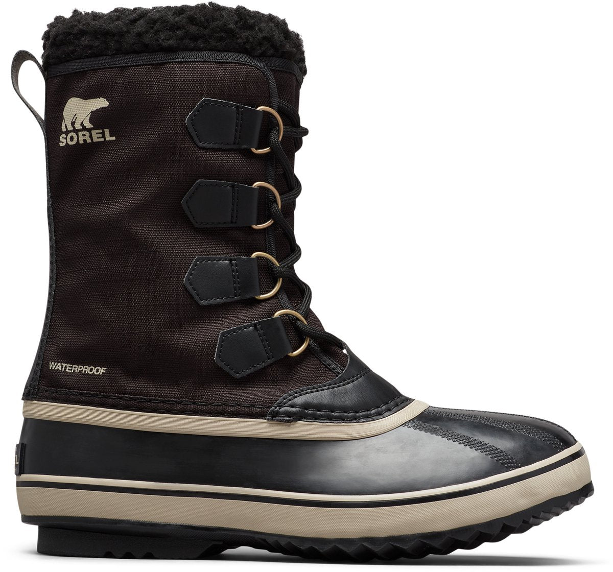 Sorel 1964 Pac™ Nylon WP Herren-Schneestiefel – Schwarz, Ancient Fossil – Größe 42,5