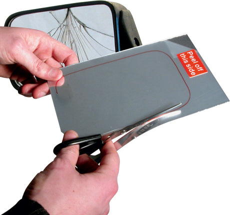 Carpoint Spiegelreparaturset – selbstklebend – vorübergehende Reparatur – Größe 175 x 250 mm