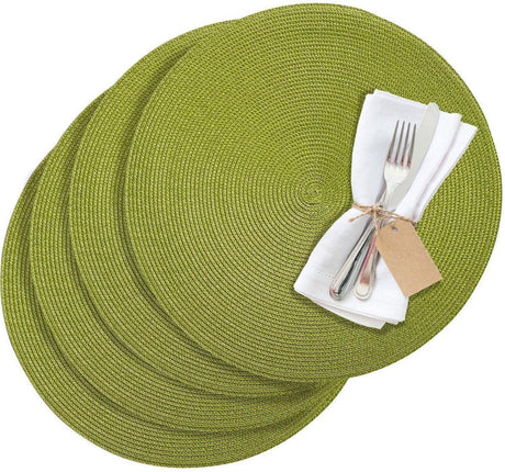 Westmark Set mit 4 Tischsets, ø 38 cm, Polypropylen, grün, Saleen-Kollektion: Kreis