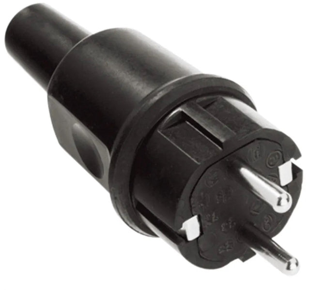 Bachmann cee 7 4 geerdeter Netzstecker | richtig | Gummi | ip44 | schwarz