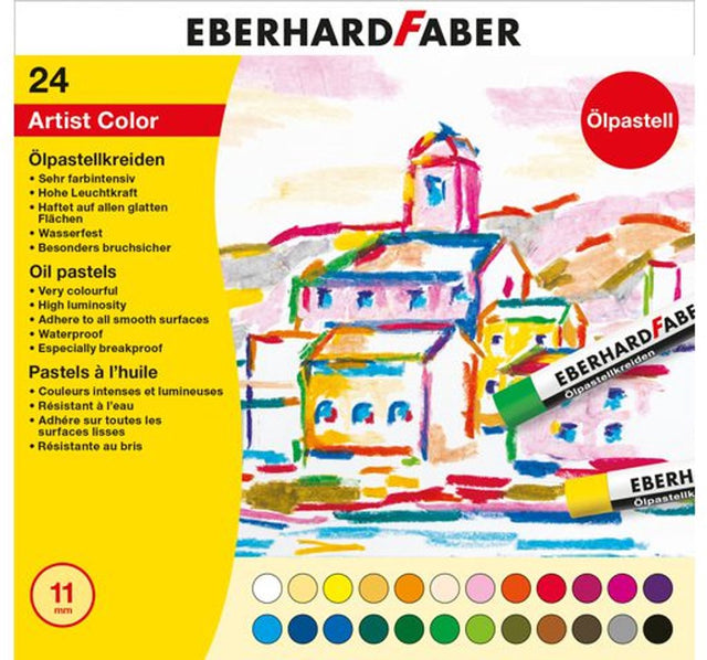 Eberhard Faber ef-522024 Ölpastellkreide 11 mm, Schachtel mit 24 Stück
