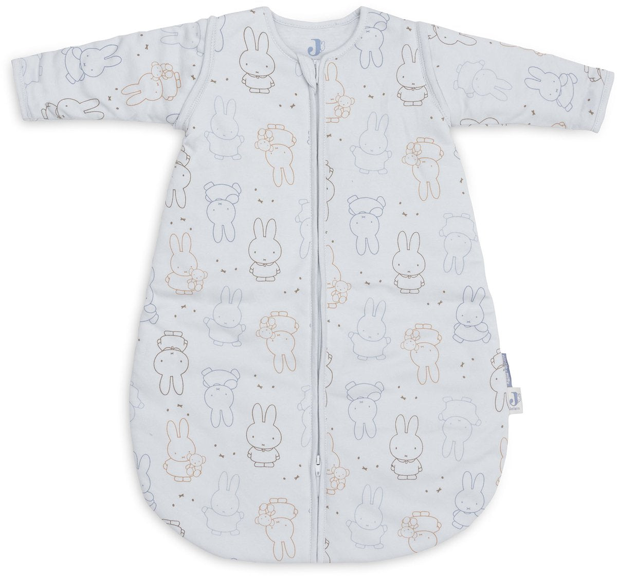 Jollein schlafsack mit abnehmbaren ärmeln 60cm miffy moments - cloudy blue