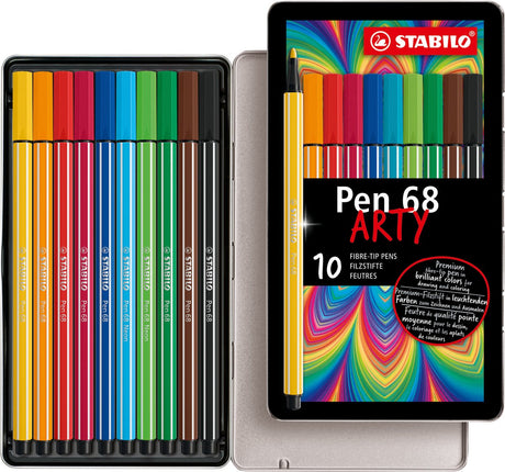 Stabilo Pen 68 - Filzstift - Metallbox mit 10 Stück