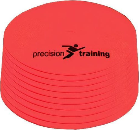 Precision markeringsschijven - trainingsmateriaal rood 10 stuks 21cm.