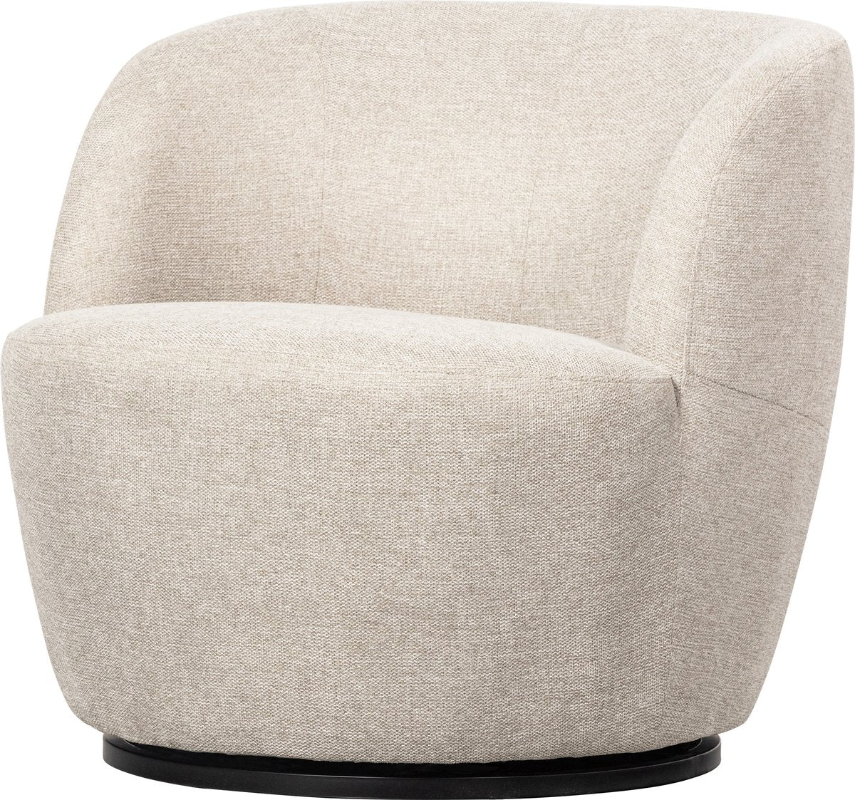 Woood Serra Drehsessel – Polyester – gebrochenes Weiß – 68 x 70 x 77