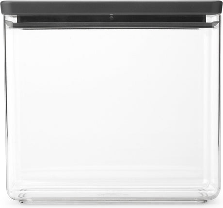 Brabantia leckere+ Vorratsdose – stapelbar – 3,5 l – dunkelgrau