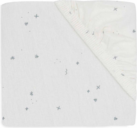 Jollein baby - hoeslaken jersey 70 75x140 150cm - ledikant babybed - zacht katoen - twinkling sea green
