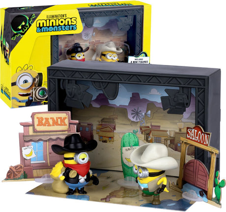 Moose minions monsters - old western filmstudio - incl. 2 minions figuurtjes en western-accessoires