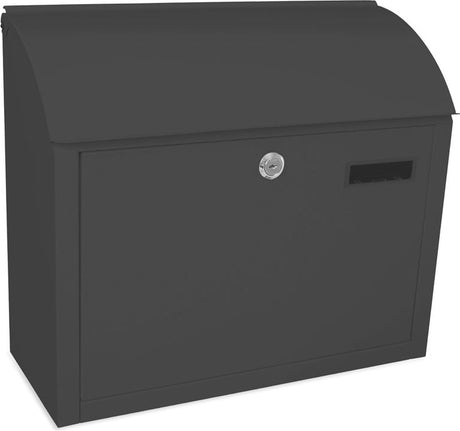 V-Teil - Wandbriefkasten Denian - verzinkter Stahl pulverbeschichtet - Anthrazit - Briefkasten