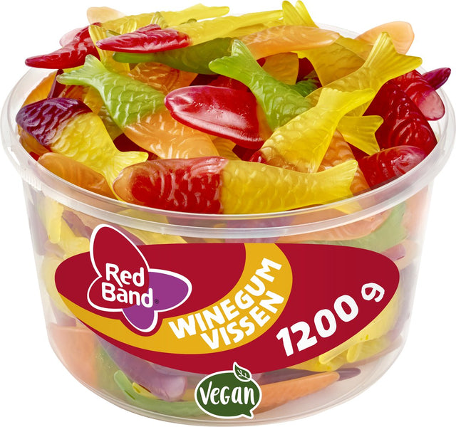 Roter Bandweingummifisch - Bonbons - fruchtige Weingummis - Silo 100 Stk