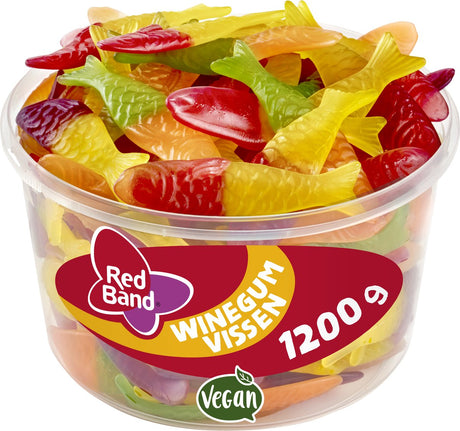 Roter Bandweingummifisch - Bonbons - fruchtige Weingummis - Silo 100 Stk